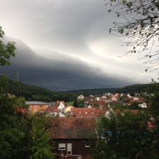 Storm over the town